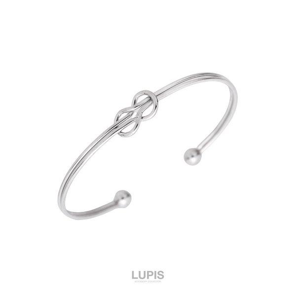 バングル ブレスレット ノット 結び目 インフィニティ シンプル スタイリッシュ 大人モード 華奢 シルバー lupis ルピス｜lupis｜03