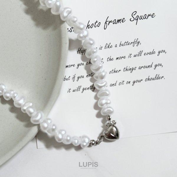 LUPIS（ルピス） ネックレス レディース マグネット パール バロック