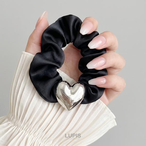 LUPIS（ルピス） シュシュ ヘアゴム ヘアアクセサリー メタル ハート