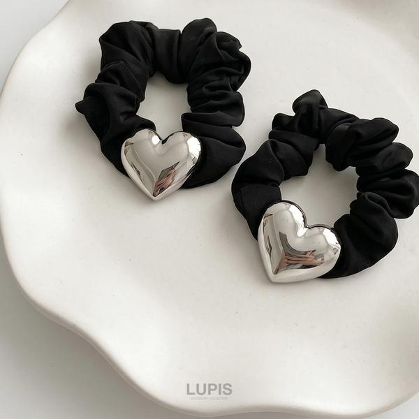 LUPIS（ルピス） シュシュ ヘアゴム ヘアアクセサリー メタル ハート