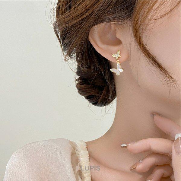 LUPIS（ルピス） ピアス レディース バタフライ シンプル 上品 儚げ