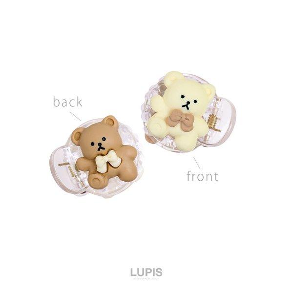 LUPIS（ルピス） ヘアアクセサリー ヘアクリップ ミニ 小ぶり くま