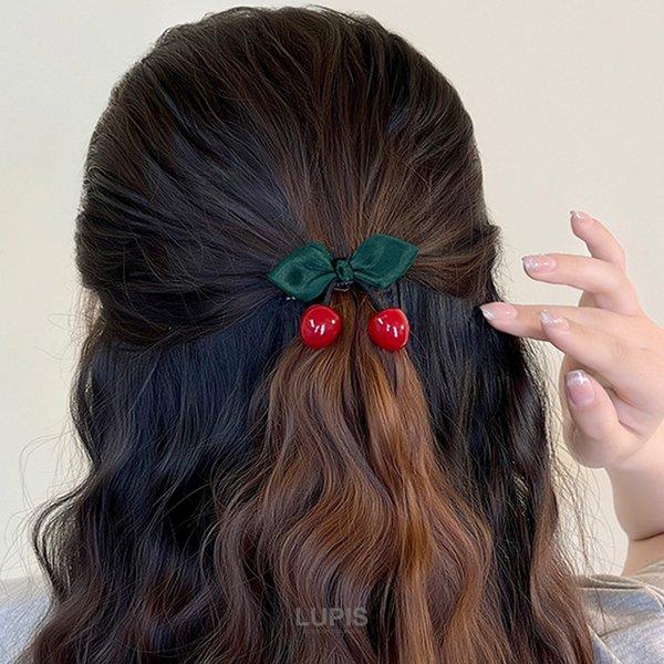LUPIS（ルピス） ヘアアクセサリー ヘアクリップ さくらんぼ チェリー