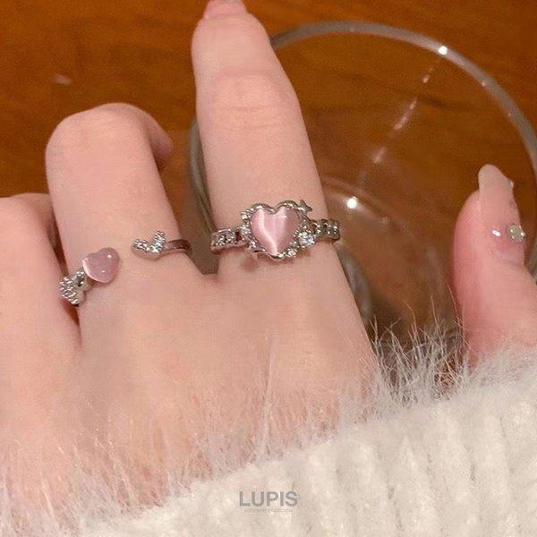 LUPIS（ルピス） 指輪 リング レディース ハート メタル チェーン