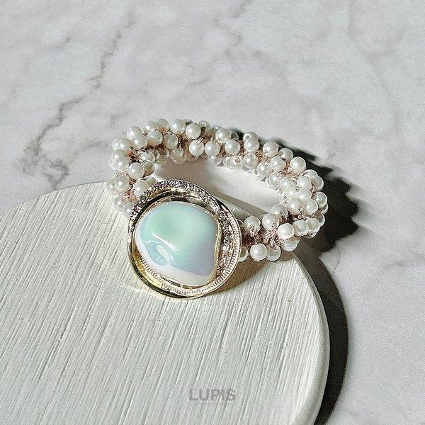 LUPIS（ルピス） ヘアアクセサリー ヘアゴム パール ニュアンス 変形
