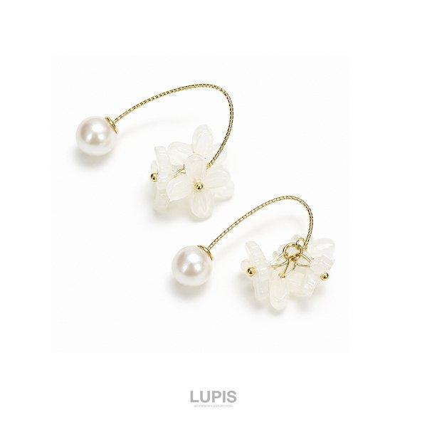 LUPIS（ルピス） ピアス レディース フラワー ブーケ パール かわいい