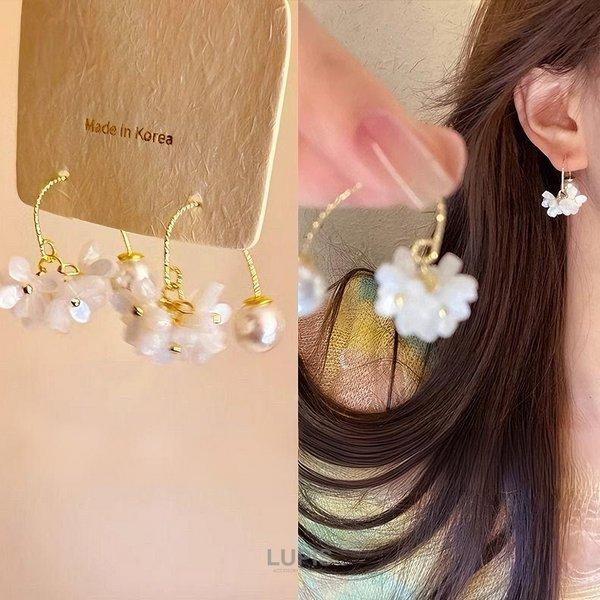 LUPIS（ルピス） ピアス レディース フラワー ブーケ パール かわいい