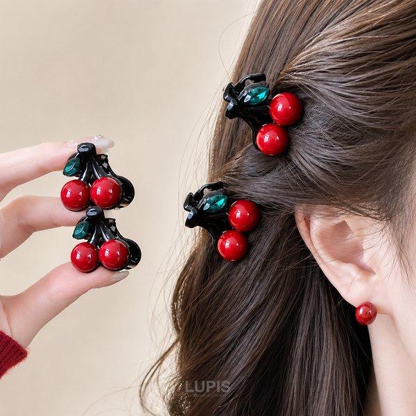 LUPIS（ルピス） ヘアアクセサリー ヘアクリップ さくらんぼ チェリー