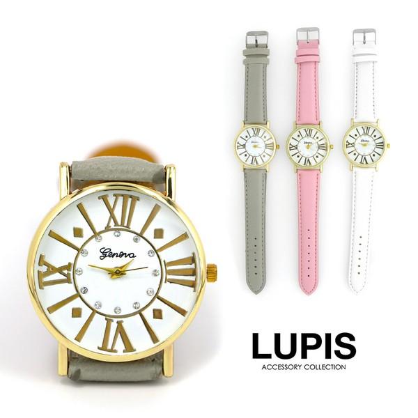 激安超安値 腕時計 レディース 時計 シンプル かわいい 安い ゴールド ラウンド ビックフェイス ルピス アウトレット