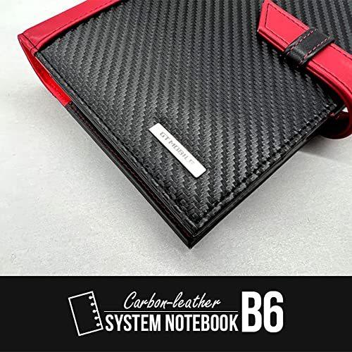エアージェイ Gt Mobile リアルカーボン システム手帳 B6サイズ バイブルサイズ レッド Gt Pogbrd 5 Off