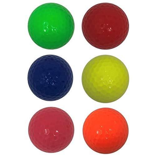１着でも送料無料 ブルー イエロー レッド 6個パック - 色付きミニゴルフボール - ミニチュアゴルフボール オレンジ カラーボール ピンク グリーン ゴルフ練習用ボール