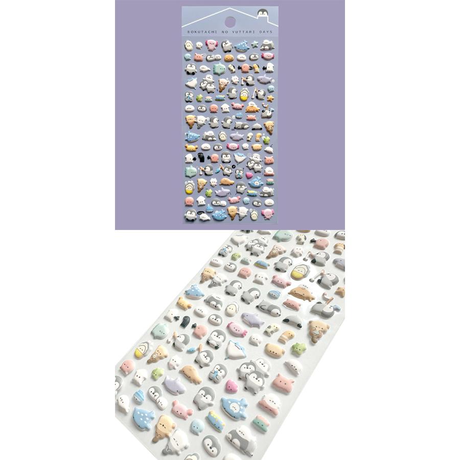 3D ドロップ シール 6枚セット 4枚セット PVC 防水 ぷくぷく ぷっくり