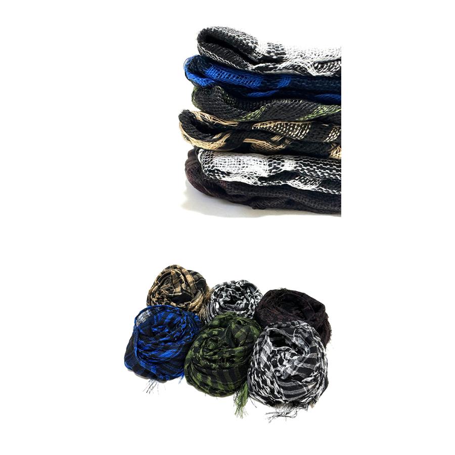 アフガン ストール 全5色 大判サイズ フリンジ付き チェック