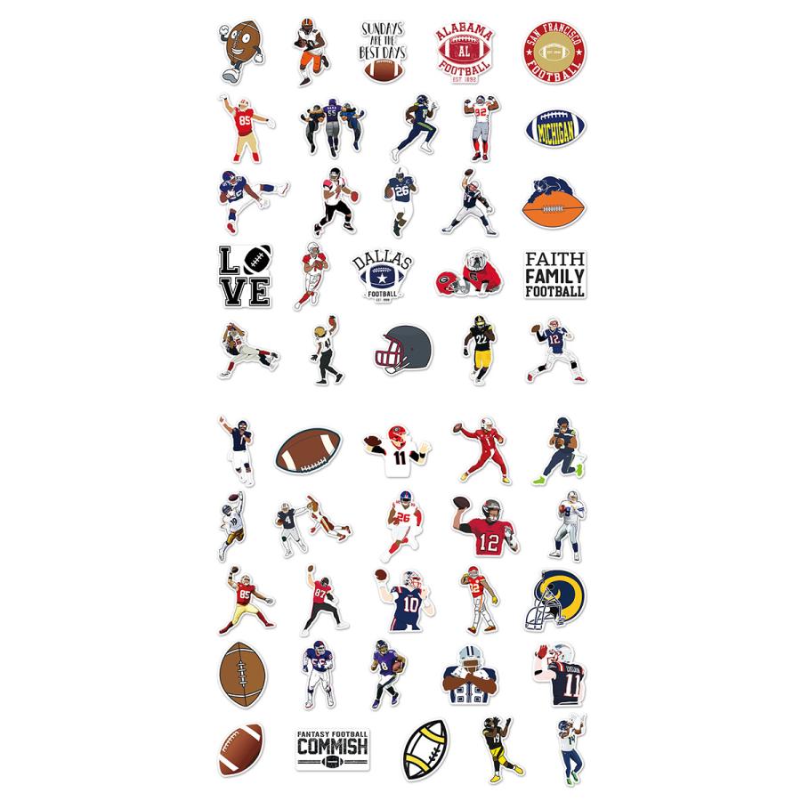 アメフト ステッカー 50枚セット PVC 防水 シール アメリカン