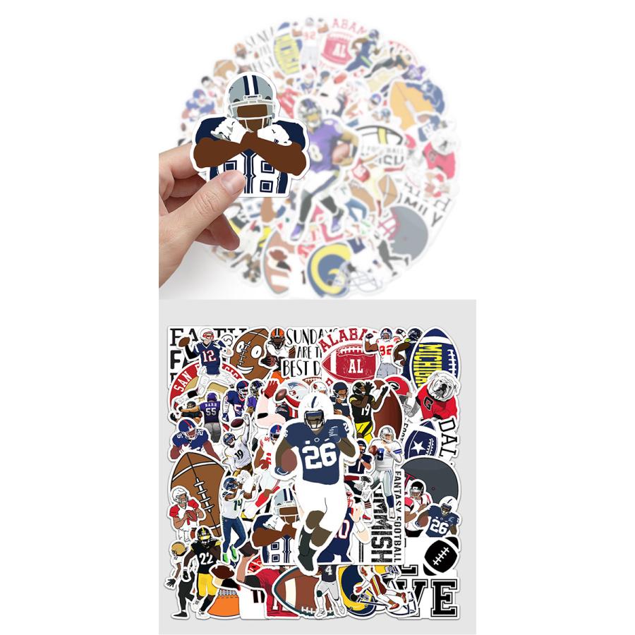 アメフト ステッカー 50枚セット PVC 防水 シール アメリカン