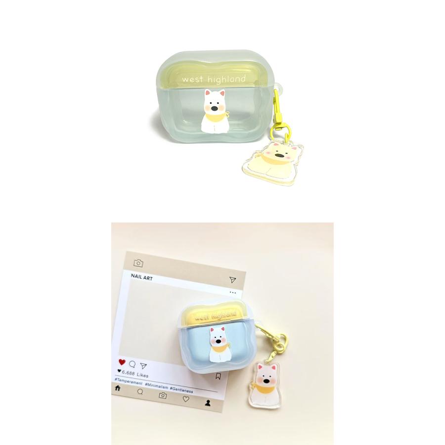 アニマル AirPods Pro 第3世代 ケース チャーム付き クリア素材 動物
