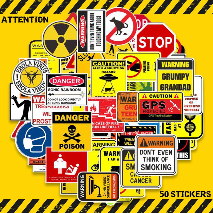 アテンション ステッカー 50枚セット Pvc 防水 シール スーツケース Macbook 注意 警告 キケン Attention 50 St 01 Lupo 通販 Yahoo ショッピング