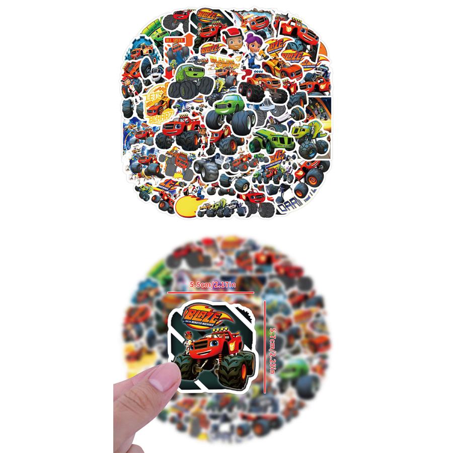 ブレイズ&モンスターマシン ステッカー 56枚セット 防水 シール Blaze and the Monster Machines モンスタートラック アニメ キャラクター | ブランド登録なし | 02