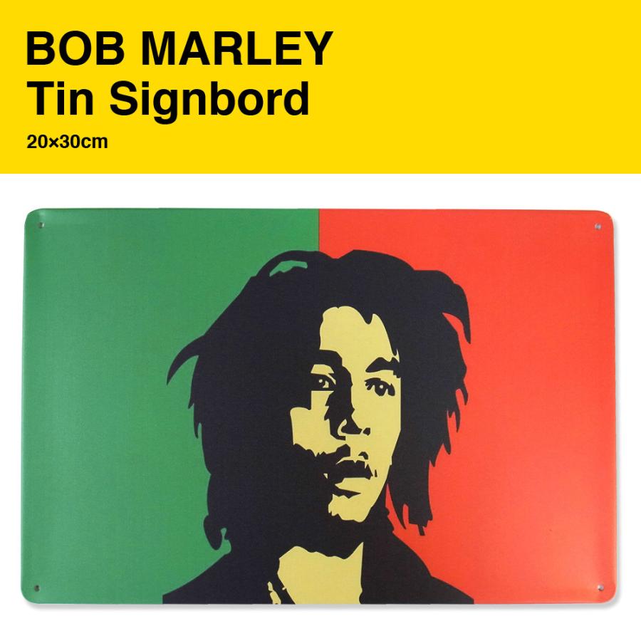 ボブマーリー Bob Marley ブリキ看板 20cm×30cm アメリカン雑貨  サインボード  サインプレート  バー  レストラン｜lupo