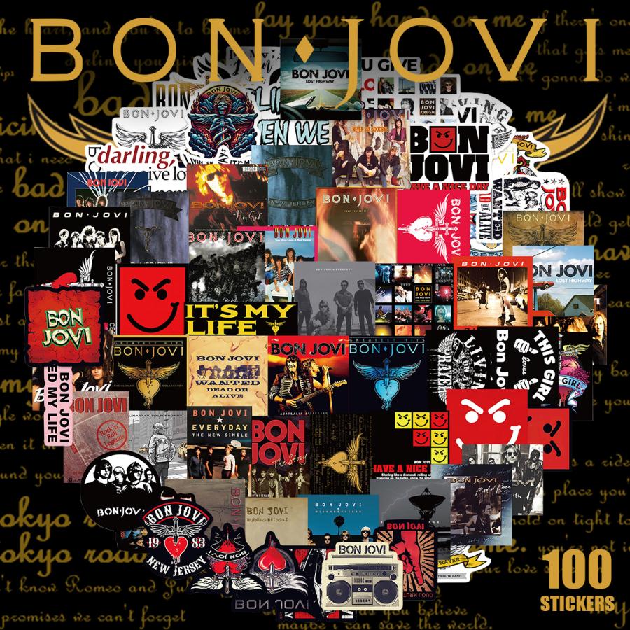 BON JOVI ボン・ジョヴィ ステッカー 100枚セット PVC 防水 シール