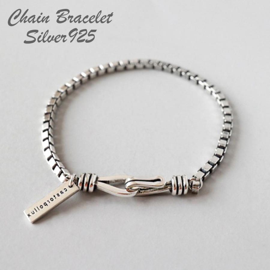シルバー925 チェーン ブレスレット アクセサリー ジュエリー シルバー925 チェーン ブレスレット アクセサリー ジュエリー