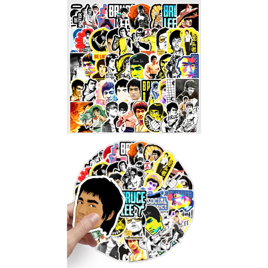 bruce lee ステッカー 51枚セット PVC 防水 ブルースリー 李 小龍 俳優