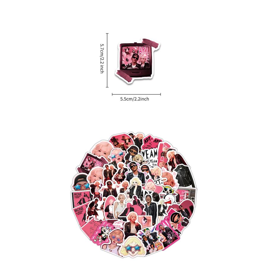 ブルーノマーズ Bruno Mars ステッカー 53枚セット PVC 防水 シール APT. アパトゥ ロゼ BLACKPINK ブラックピンク  アーティスト ミュージシャン : LUPO - 通販 - Yahoo!ショッピング