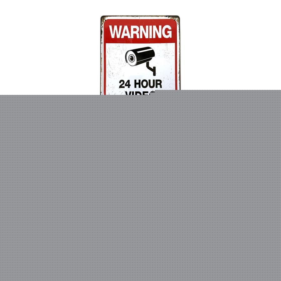 防犯カメラ ブリキ看板 20cm×30cm 監視カメラ セキュリティ