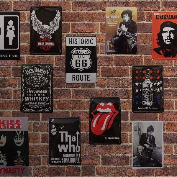 防犯カメラ ブリキ看板 20cm×30cm 監視カメラ セキュリティ アメリカン