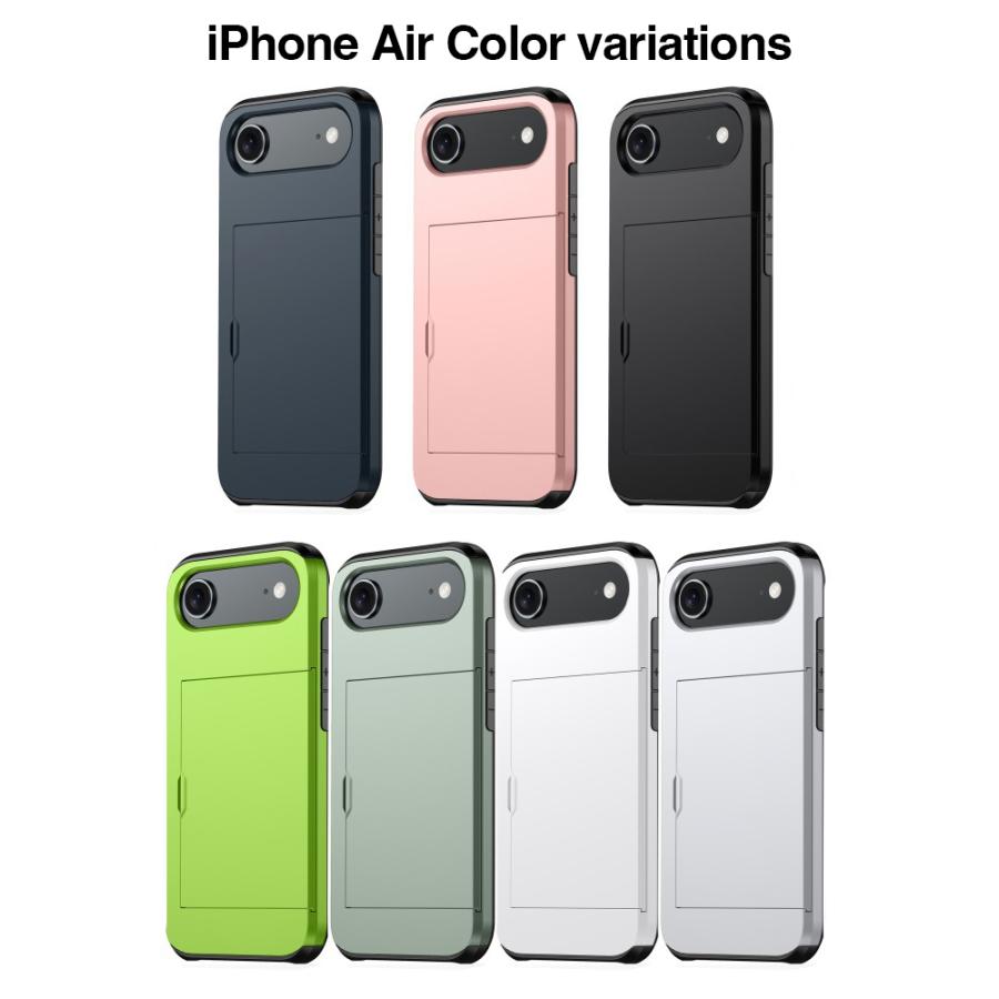 カードホルダー付き iPhone17 Air 16 15 14 13 12 ケース Pro