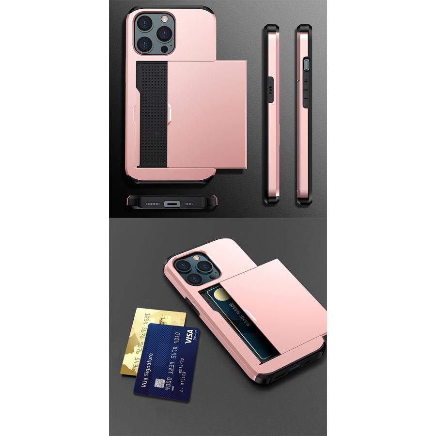 カードホルダー付き iPhone16 15 14 13 12 ケース Pro mini