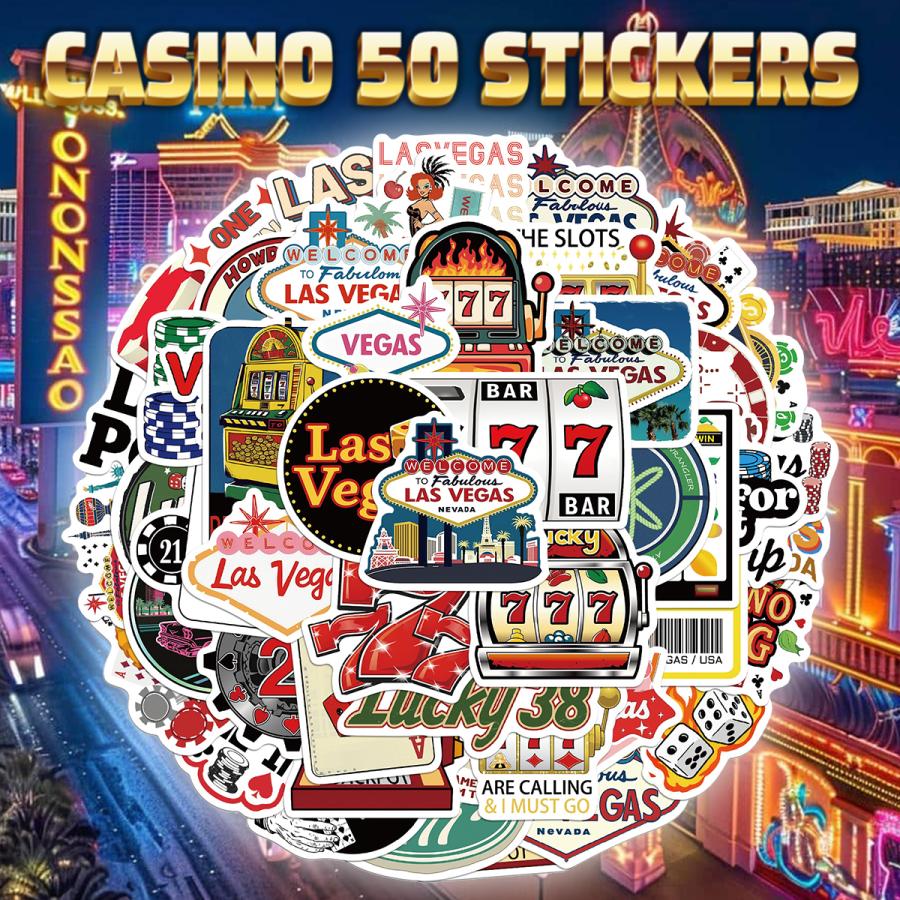 カジノ ポーカー ステッカー 50枚セット 全2種類 PVC 防水 シール CASINO ラスベガス ギャンブル スロット POKER トランプ :  LUPO - 通販 - Yahoo!ショッピング