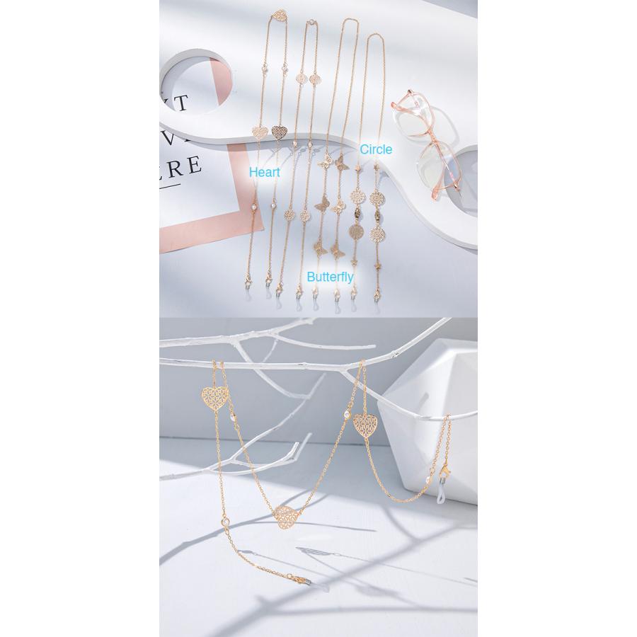 チャーム付き ゴールド メガネチェーン 全3種 グラスコード メガネコード めがねコード 眼鏡コードメガネホルダー マスク ストラップ Charm Glasscode 01 Lupo 通販 Yahoo ショッピング