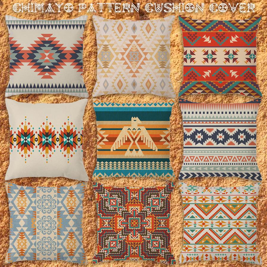専用　ORTEGA'S CHIMAYO　オルテガ　クッション チマヨ柄 クッションカバー 45×45cm 全9種 オルテガ コットン
