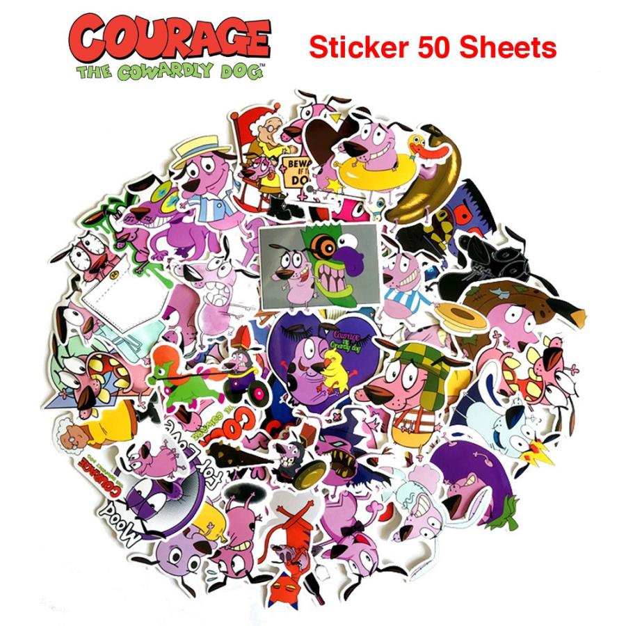 おくびょうなカーレッジくん ステッカー 50枚セット Pvc 防水 シール スーツケース Macbook アニメ キャラクター Courage 50 St 01 Lupo 通販 Yahoo ショッピング
