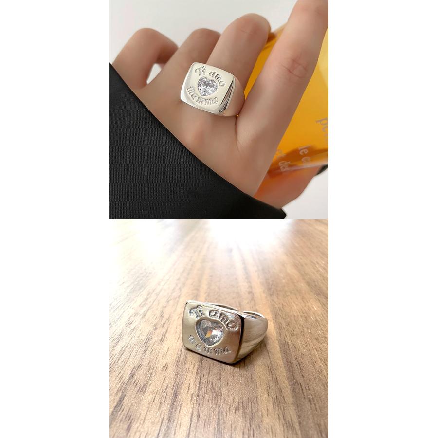 クリスタル ラインストーン シルバー リング 指輪 Silver925 純銀