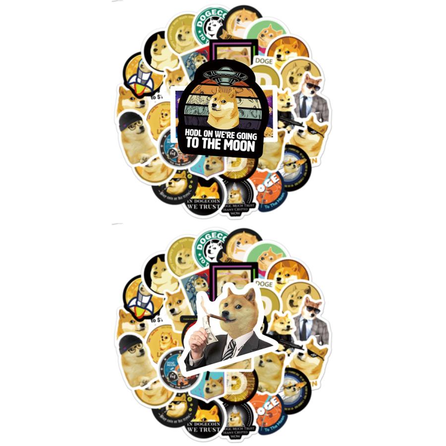 ビットコイン ドージコイン BAYC ステッカー 50枚セット PVC 防水 シール 柴犬 キャラクター 仮想通貨 Bitcoin Doge coin  投資 イーロンマスク アルトコイン NFT : LUPO - 通販 - Yahoo!ショッピング