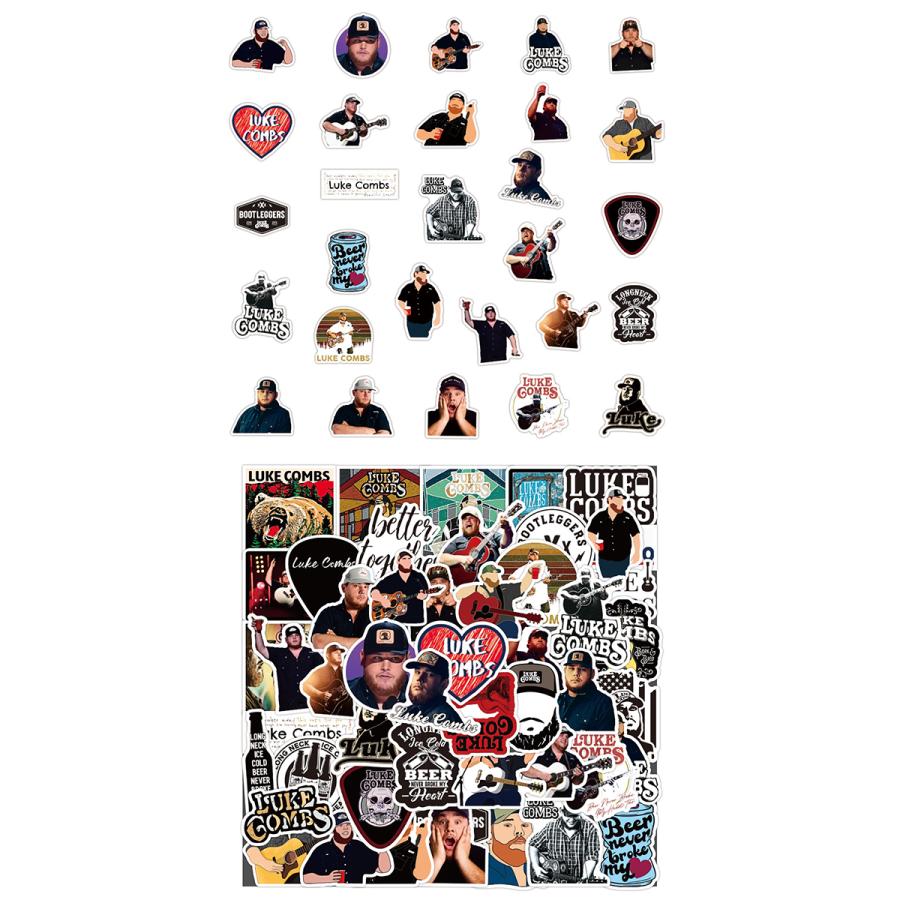 洋楽 男性アーティスト ステッカー 50枚セット PVC 防水 シール 全7種