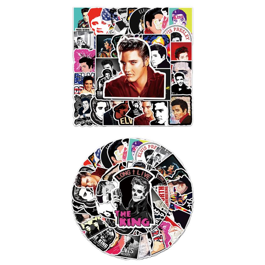 エルヴィス・プレスリー ステッカー 51枚セット Elvis Presley PVC