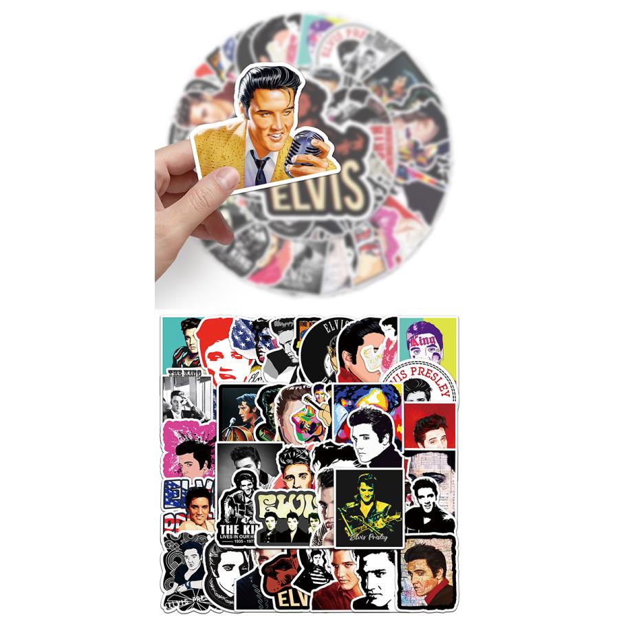 エルヴィス・プレスリー ステッカー 51枚セット Elvis Presley PVC