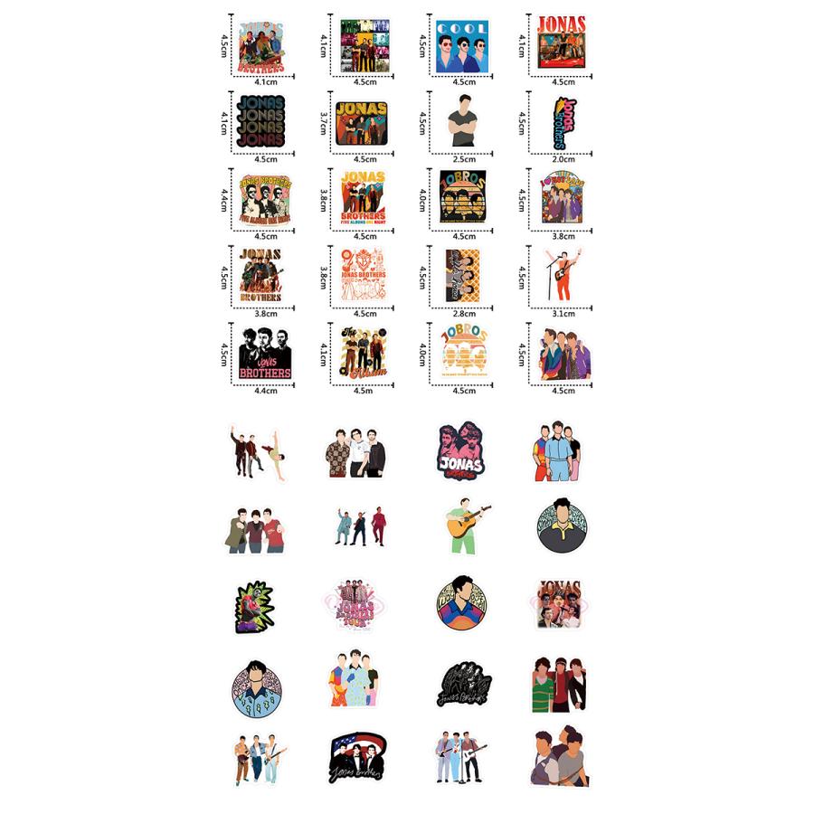 洋楽 男性アーティスト ステッカー 50枚セット PVC 防水 シール 全7種