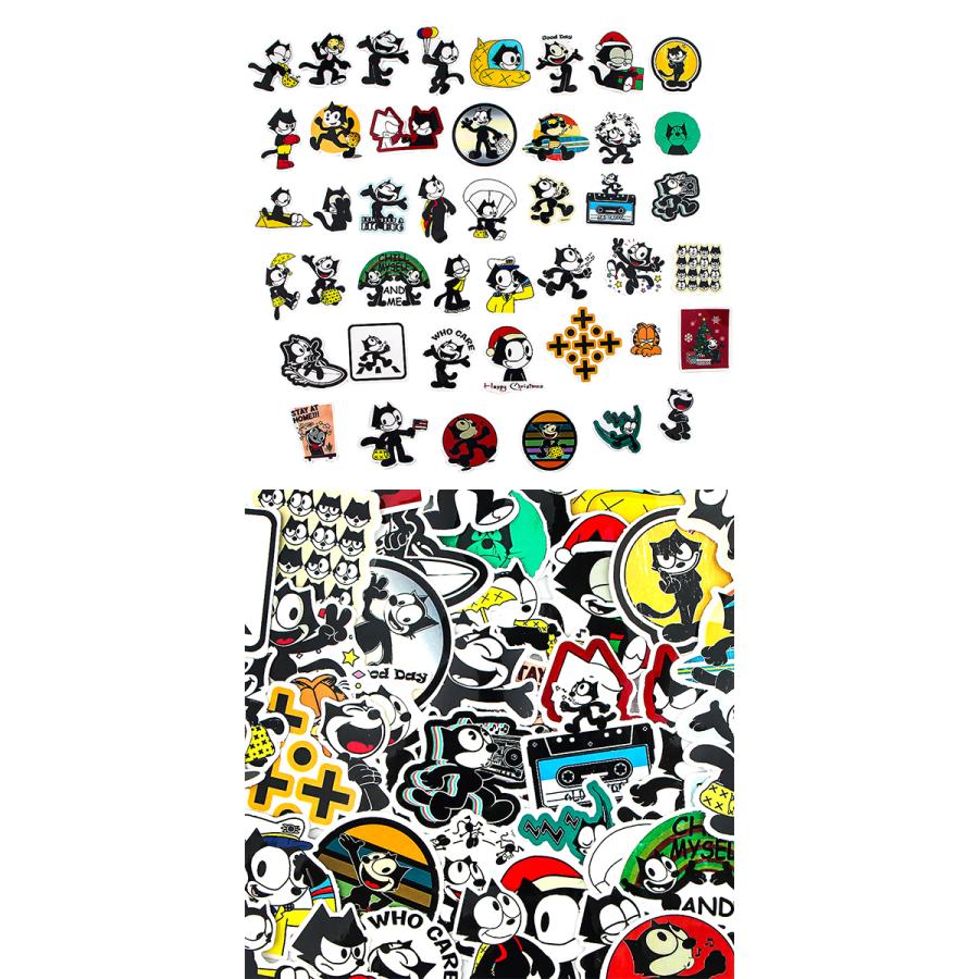 フィリックス・ザ・キャット ステッカー 43枚セット Felix the Cat 黒