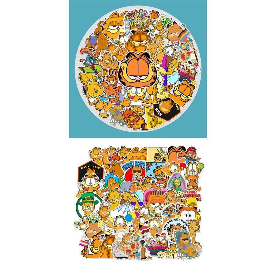 贈答 ガーフィールド ステッカー 50枚セット Pvc 防水 シール Garfield 猫 ネコ ねこ キャラクター Aynaelda Com