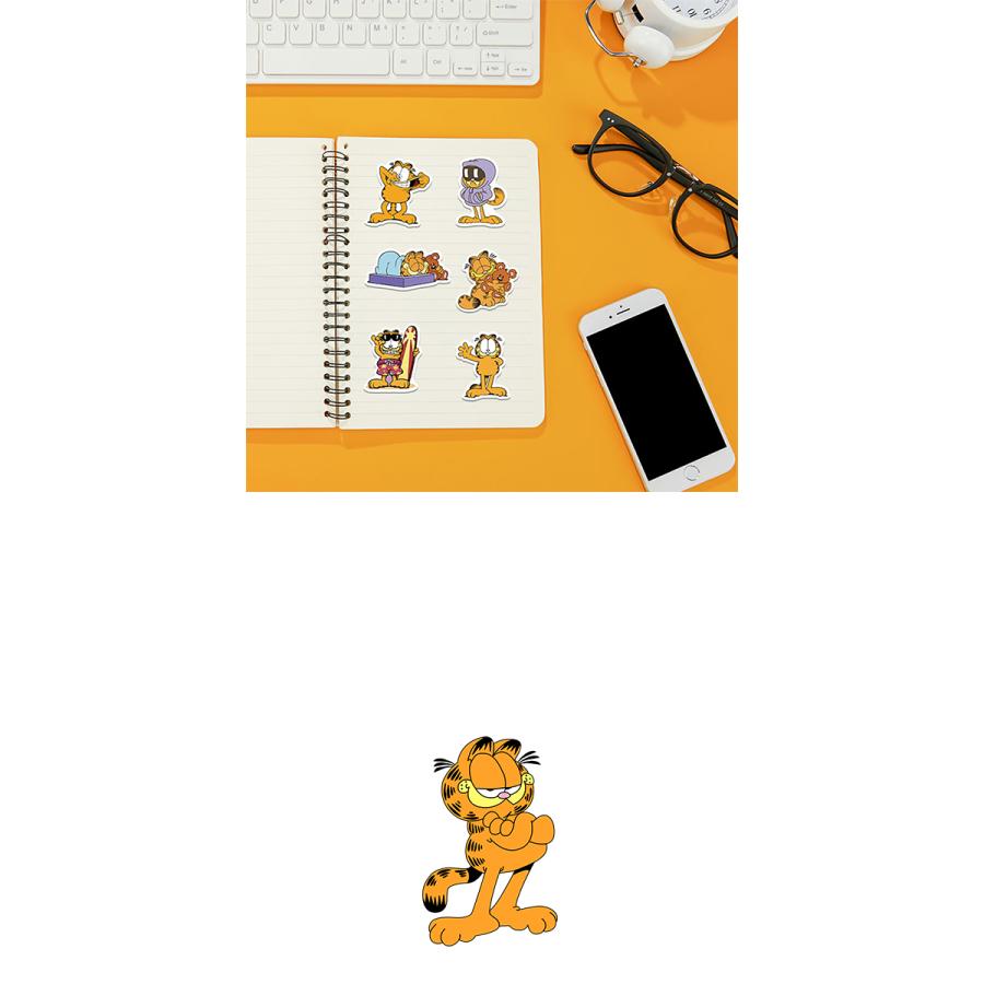 ガーフィールド ステッカー 50枚セット Ver.2  PVC 防水 シール  Garfield 猫 ネコ ねこ アニメ キャラクター｜lupo｜05