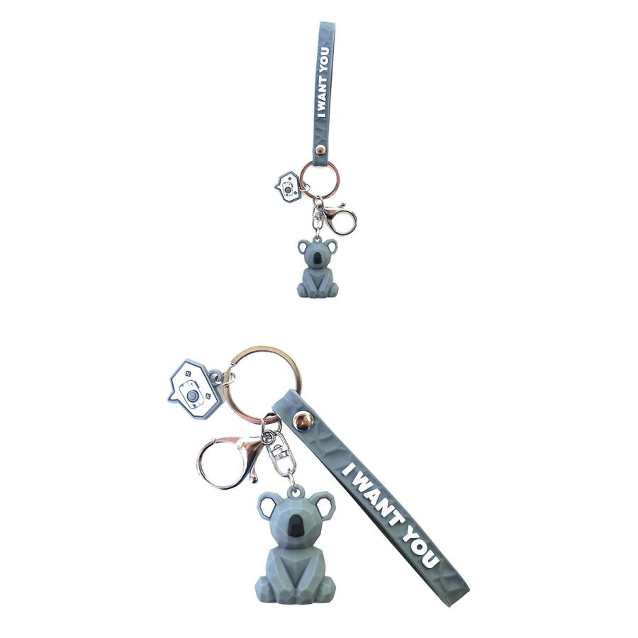 しょぴこじ　アニマルキーホルダー ジオメトリック アニマル キーホルダー ストラップ付き キーリング