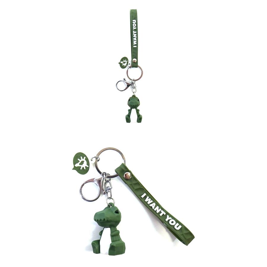 ジオメトリック アニマル キーホルダー ストラップ付き キーリング