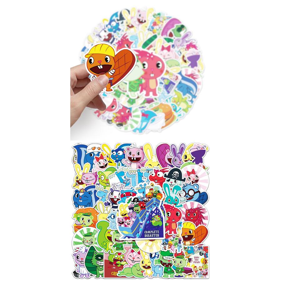 Happy Tree Friends ステッカー 50枚セット PVC 防水 シール ハッピー