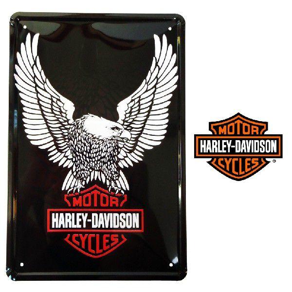 送料無料 ハーレーダビッドソン Harley‐Davidson ブリキ看板 20cm×30cm アメリカン雑貨 / サインボード / バー / インテリア雑貨 / オートバイ｜lupo