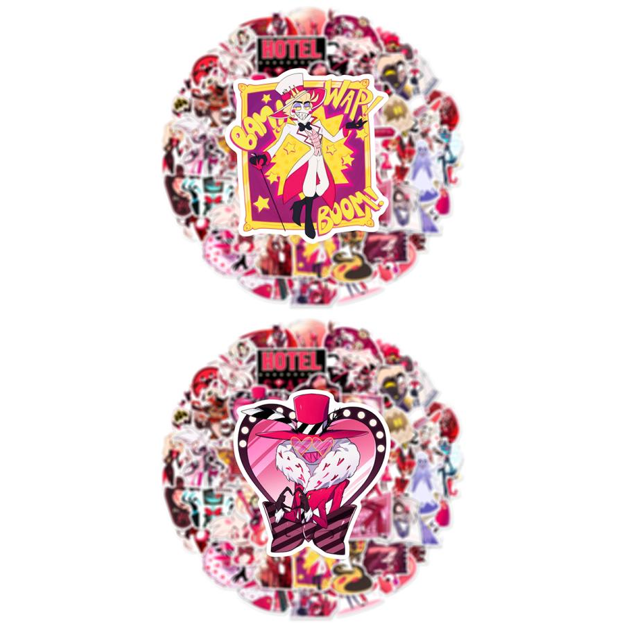 HAZBIN HOTEL キャラクターシール 2枚 Amazon.co.jp: ハズビン・ホテルへようこそ！ ステッカー 56枚
