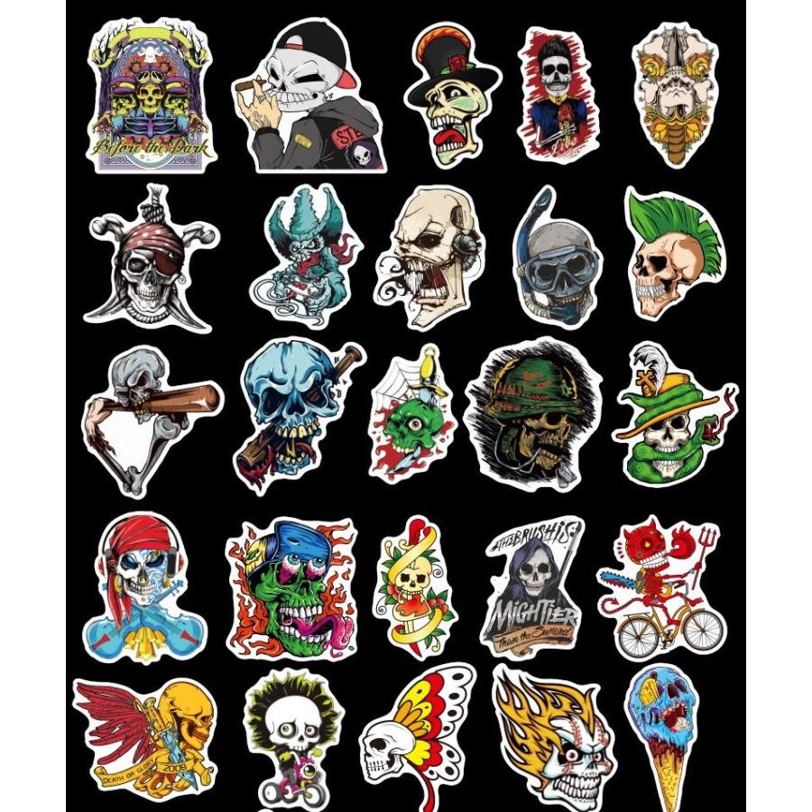 Sale ドクロ グラフィック ステッカー 50枚セット Pvc 防水 シール ストリート パンク ロック 骸骨 ゾンビ ホラー Hone 50sticker 01 Lupo 通販 Yahoo ショッピング